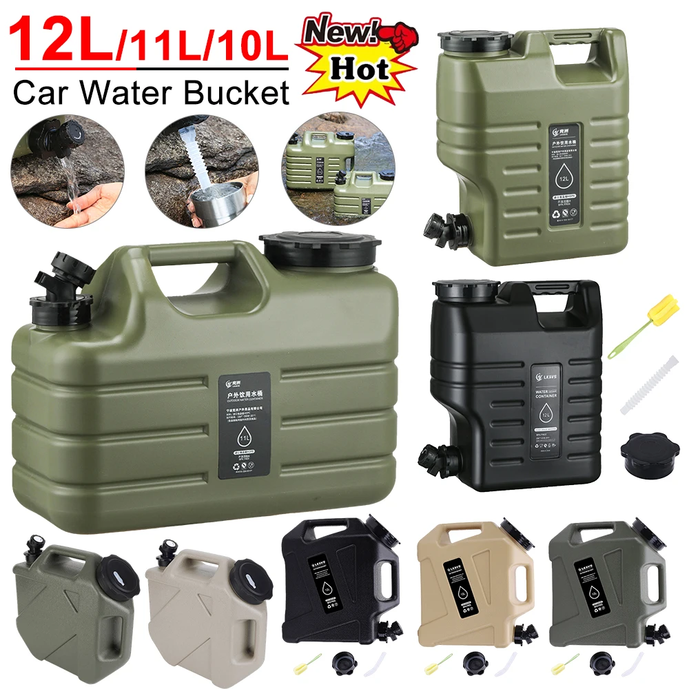 Camping Cooking Container - 10/11/12L Araba Su Kovası Büyük Kapasiteli
