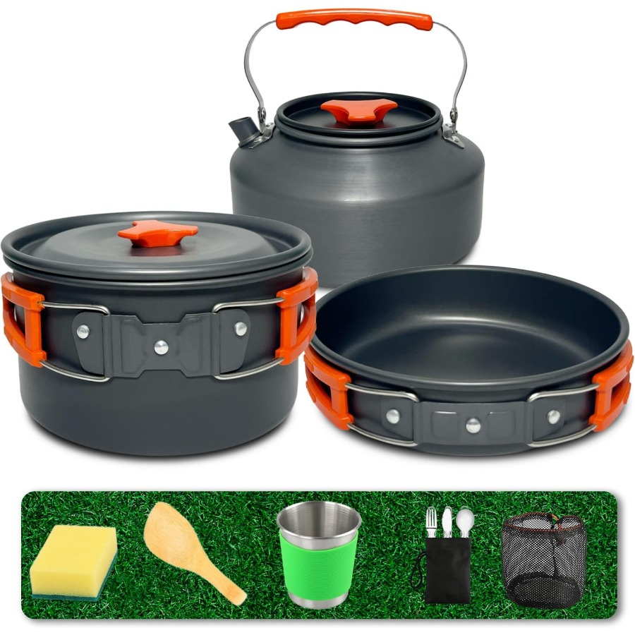 Camping Hiking Cooking - Kamp Yemek Seti: 35oz Yapışmaz Tencere
