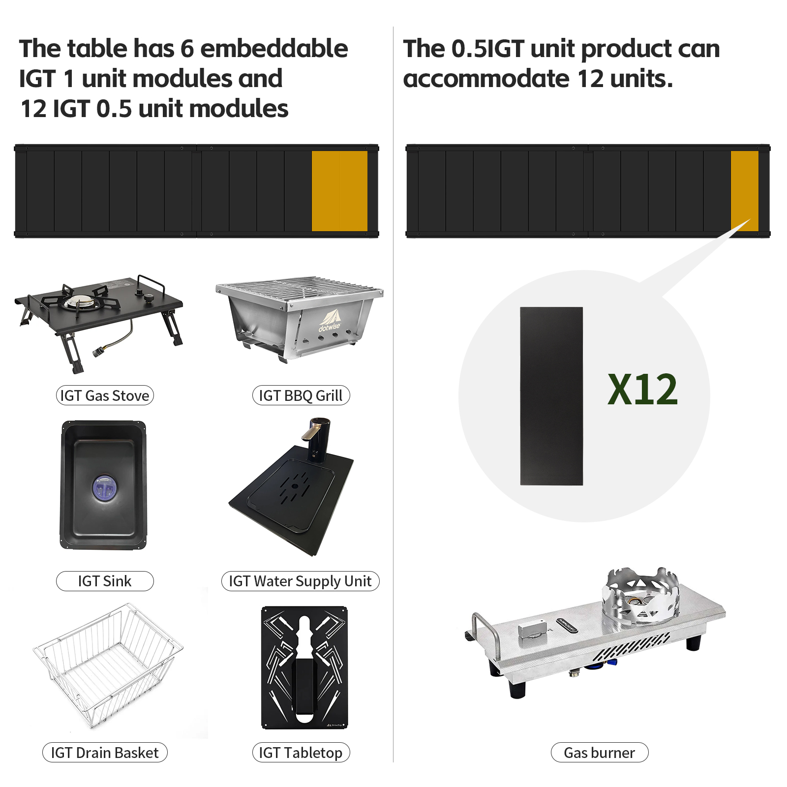 DOTWISE Dış Mekan Kamp Masası, - Camping Cooking Table incelemesi ve fiyatı